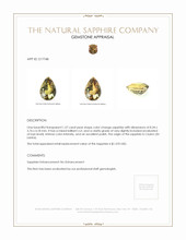 1.57 Ct. Color Change Sapphire from Ceylon (Sri Lanka) Appraisal