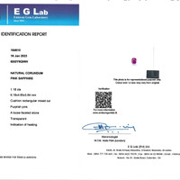 1.18 Ct. Purplish Pink Sapphire from Ceylon (Sri Lanka) Scan Report