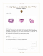 3.02 Ct. Purplish Pink Sapphire from Ceylon (Sri Lanka) Appraisal