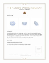 4.14 Ct. White Star Sapphire from Ceylon (Sri Lanka) Appraisal