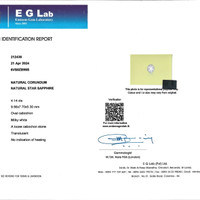 4.14 Ct. White Star Sapphire from Ceylon (Sri Lanka) Scan Report
