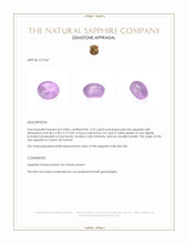 3.52 Ct. Pink Star Sapphire from Ceylon (Sri Lanka) Appraisal