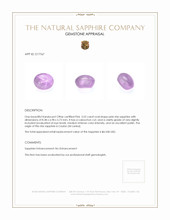 3.52 Ct. Sapphire from Ceylon (Sri Lanka) Appraisal