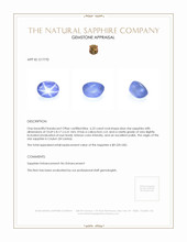 6.23 Ct. Sapphire from Ceylon (Sri Lanka) Appraisal