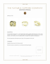 2.11 Ct. Yellow Sapphire from Madagascar Appraisal