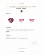 1.25 Ct. Purplish Pink Sapphire from Madagascar Appraisal