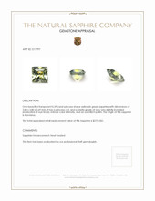 0.39 Ct. Yellowish Green Sapphire from Montana Appraisal