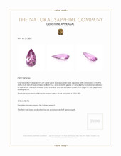 1.09 Ct. Purplish Pink Sapphire from Madagascar Appraisal
