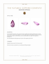 1.09 Ct. Purplish Pink Sapphire from Madagascar Appraisal