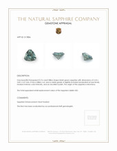 0.76 Ct. Bluish Green Sapphire from Montana Appraisal