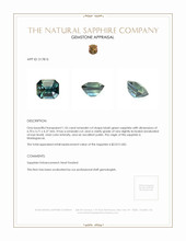 1.55 Ct. Bluish Green Sapphire from Madagascar Appraisal
