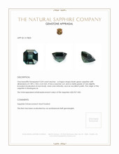 3.04 Ct. Bluish Green Sapphire from Madagascar Appraisal