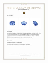 1.00 Ct. Blue Sapphire from Ceylon (Sri Lanka) Appraisal