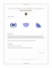 1.38 Ct. Blue Sapphire from Ceylon (Sri Lanka) Appraisal