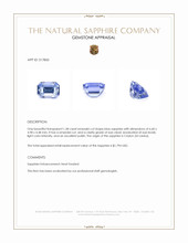 1.38 Ct. Blue Sapphire from Ceylon (Sri Lanka) Appraisal