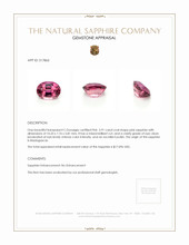 3.91 Ct. Pink Sapphire from Madagascar Appraisal