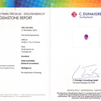 3.91 Ct. Pink Sapphire from Madagascar Scan Report