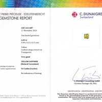 6.03 Ct. Yellow Sapphire from Ceylon (Sri Lanka) Scan Report