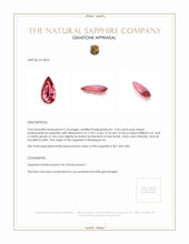 2.54 Ct. Padparadscha Sapphire from Madagascar Appraisal