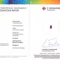 2.54 Ct. Padparadscha Sapphire from Madagascar Scan Report