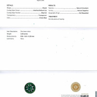 3.20 Ct. Bluish Green Sapphire from Ceylon (Sri Lanka) Scan Report