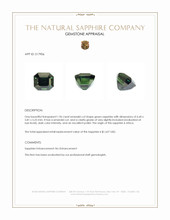 1.96 Ct. Green Sapphire from Africa Appraisal
