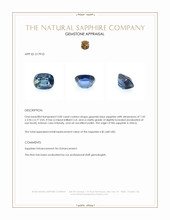 2.00 Ct. Greenish Blue Sapphire from Africa Appraisal