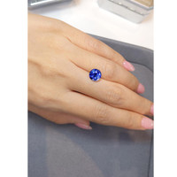 3.30 Ct. Blue Sapphire from Madagascar Life Style