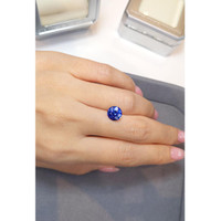 3.30 Ct. Blue Sapphire from Madagascar Life Style