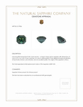 0.85 Ct. Green Sapphire from Africa Appraisal