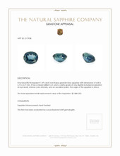 1.49 Ct. Greenish Blue Sapphire from Africa Appraisal