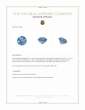 1.16 Ct. Blue Sapphire from Africa Appraisal