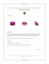 3.54 Ct. Pink Sapphire from Madagascar Appraisal