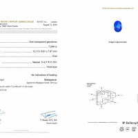 7.25 Ct. Purplish Blue Sapphire from Madagascar Scan Report