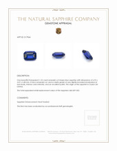 1.25 Ct. Blue Sapphire from Ceylon (Sri Lanka) Appraisal