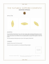 15.45 Ct. Yellow Sapphire Crystal from Ceylon (Sri Lanka) Appraisal