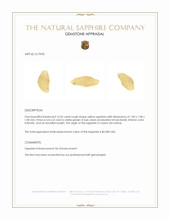 15.26 Ct. Yellow Rough Sapphire from Ceylon (Sri Lanka) Appraisal