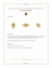 25.62 Ct. Yellow Rough Sapphire from Ceylon (Sri Lanka) Appraisal