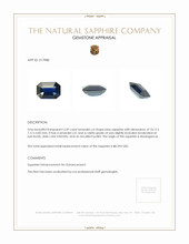 3.49 Ct. Blue Sapphire from Madagascar Appraisal