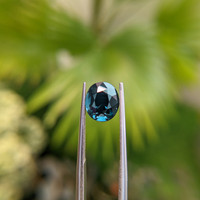 3.14 Ct. Bluish Green Sapphire from Madagascar Life Style