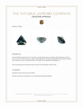 2.52 Ct. Bluish Green Sapphire from Madagascar Appraisal