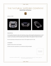 16.48 Ct. White Sapphire from Ceylon (Sri Lanka) Appraisal
