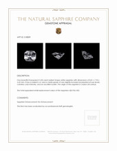 3.28 Ct. White Sapphire from Ceylon (Sri Lanka) Appraisal