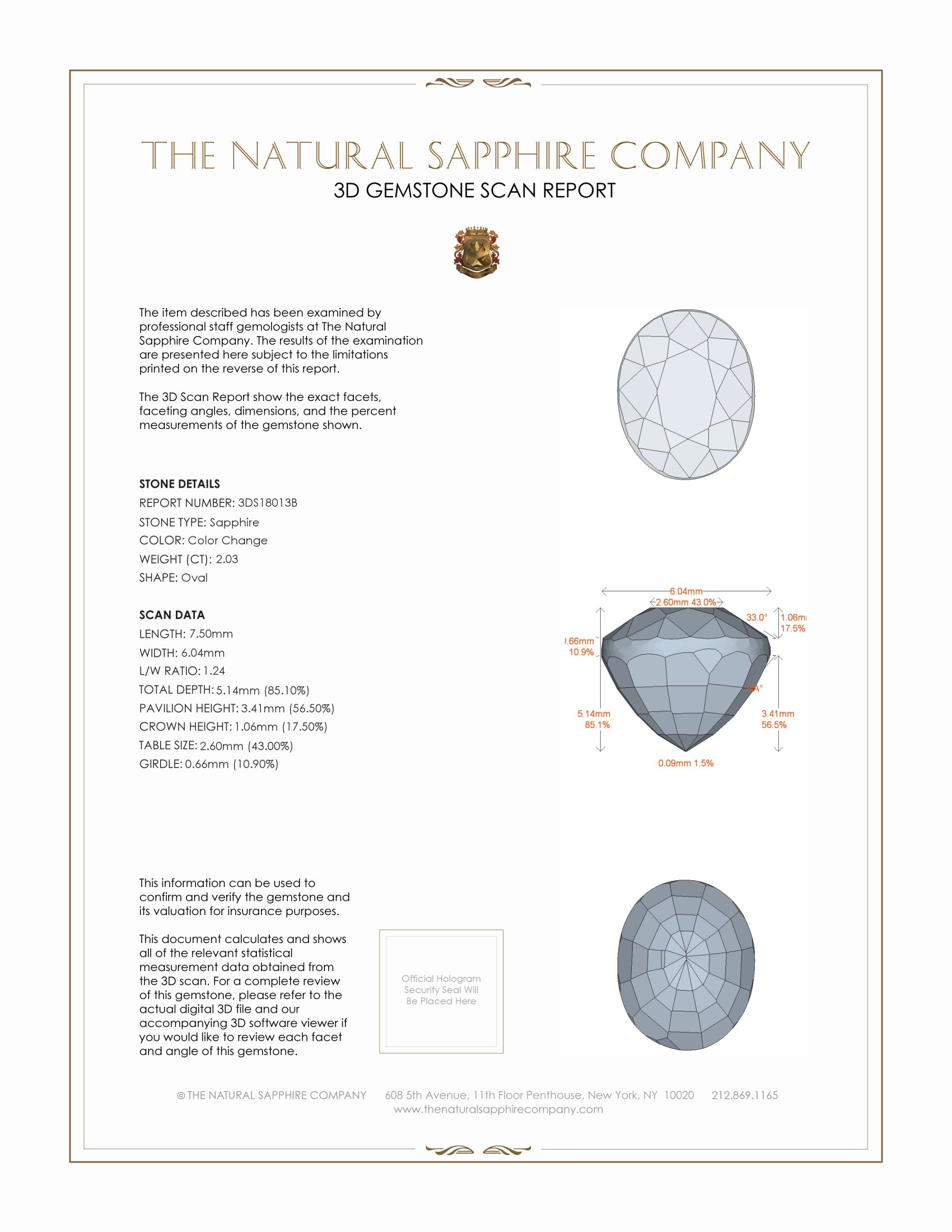 2.03 Ct. Color Change Sapphire from Madagascar