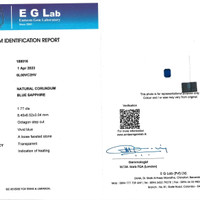 1.77 Ct. Blue Sapphire from Ceylon (Sri Lanka) Scan Report