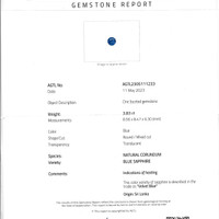 3.83 Ct. Blue Sapphire from Ceylon (Sri Lanka) Scan Report