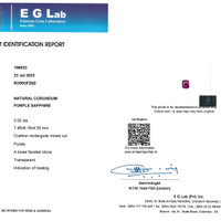 2.02 Ct. Purple Sapphire from Ceylon (Sri Lanka) Scan Report