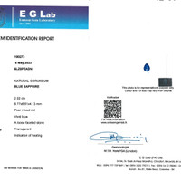 2.02 Ct. Blue Sapphire from Ceylon (Sri Lanka) Scan Report