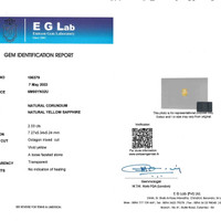 2.03 Ct. Yellow Sapphire from Ceylon (Sri Lanka) Scan Report