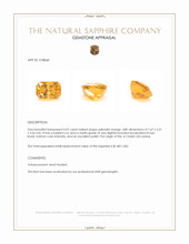 2.07 Ct. Yellowish Orange Sapphire from Ceylon (Sri Lanka) Appraisal